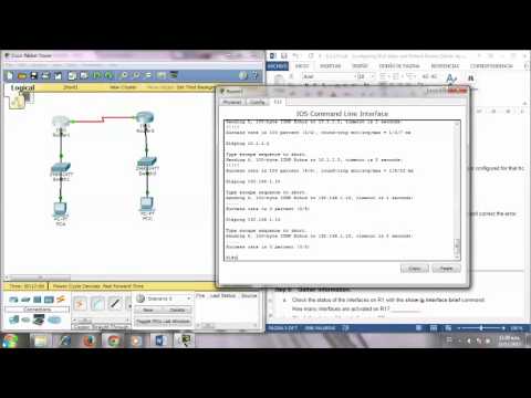 6.2.2.5 Lab - Configuring Static and Default Routes with IPv4
