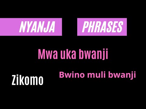 let's learn Nyanja part 1 🇿🇲🇿🇲🇿🇲