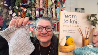 3: The Purly One   #Knit50Squares 2026-Learn to knit in 50 squares by Anna Pantelous #learntoknit 