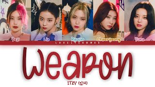 ITZY (있지) – Weapon (With Newnion &amp; FLOOR) (Prod. by Czaer) Lyrics (Color Coded Han/Rom/Eng)