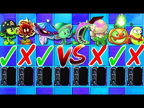 PvZ 2 Challenge - All Plants Max Level 1 POWER UP Vs 40 Speaker Zomboss - Who is best plant?