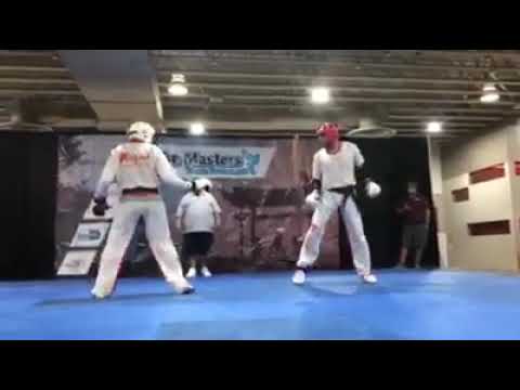 Yoskar Gamez vs Kristhian Rivas - Point Fighting -The Masters Sport Karate Tournament