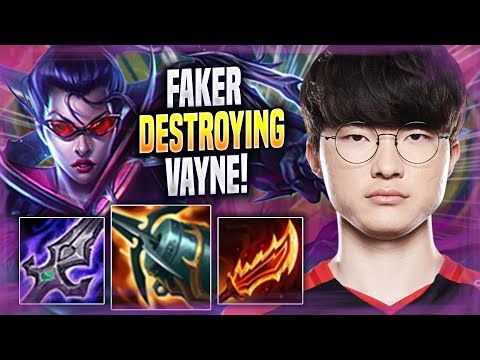 FAKER DESTROYING WITH VAYNE! - T1 Faker Plays Vayne TOP vs Olaf! | Season 2022