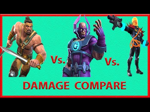 Hercules vs galan vs cgr damage compare mcoc