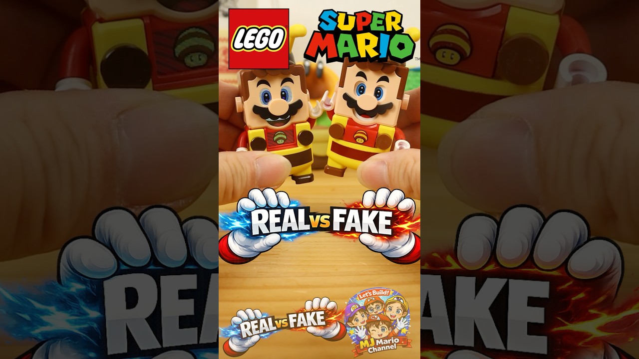 Real VS Fake Bee Mario🐝　#supermario #lego #legomario #nintendo #funny