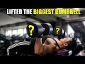 Lifted the BIGGEST DUMBBELL in my GYM 😱 [Foods I eat to increase STAMINA & Testosterone!]