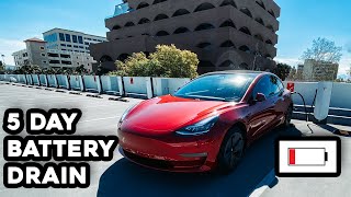 Tesla Model 3 PHANTOM DRAIN Per Day | How Much Does Battery Lose Per Day
