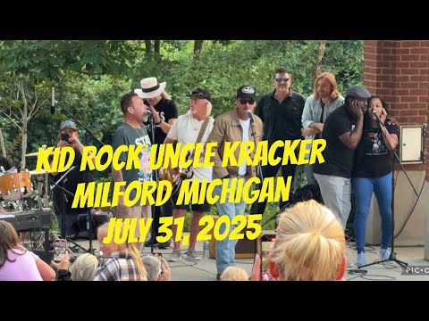 Kid Rock & Uncle Kracker play Drift Away at Central Park in Milford Michigan