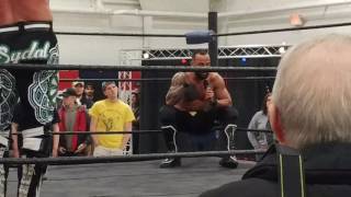 Post-match with Ricochet/Sydal, 3/17/17, Limitless Wrestling, Westbrook Armory