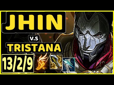 JHIN vs TRISTANA - QUADRAKILL 13/2/9 KDA BOTTOM ADC GAMEPLAY - EUW Ranked MASTER