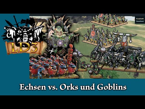 Echsenmenschen vs. Orks und Goblins - LD3 [Warhammer The Old World Spielbericht]