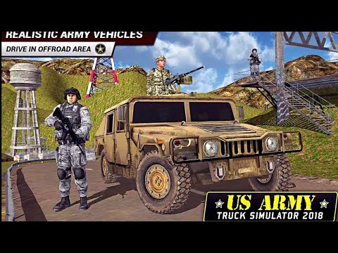 Driving in thrilling deadly realistic off-road paths & transport US Army cargo
