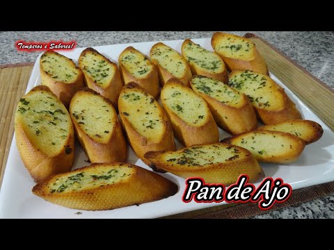 PAN CON AJO Ó DE AJO CON SOLO 4 INGREDIENTES MUY FÁCIL RÁPIDO Y DELICIOSO