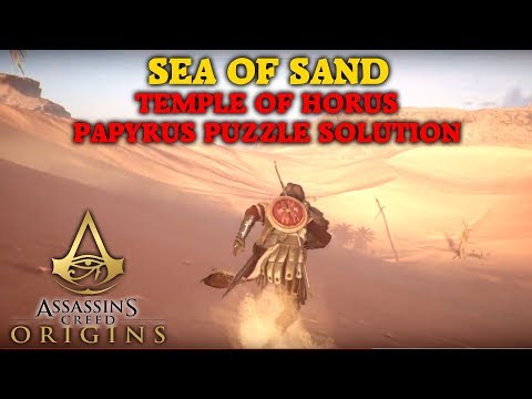 Assassin's Creed Origins - Sea Of Sand - Papyrus Puzzle Solution - Temple Of Horus
