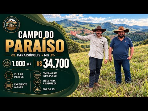 🌿🏡 TERRENO 100% PLANO EM PARAISÓPOLIS/MG | 1.000 M² POR APENAS R$ 34.700! 🌄💰