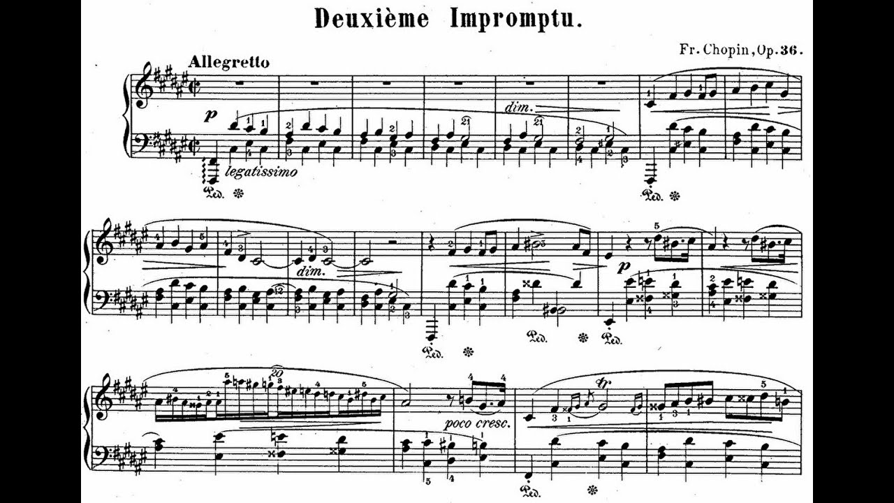ショパン 即興曲 第2番 楽譜 / Chopin Impromptu No.2 Op.36