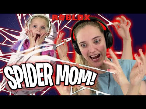 My Mom Turned Into A GiANT SPiDER!! Kin Tin Plays Roblox Spider