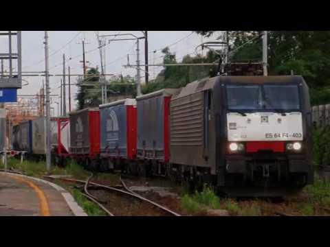 E189.403 ISC sul TCS Nola Interporto - Milano Smistamento, in manovra a Pomezia