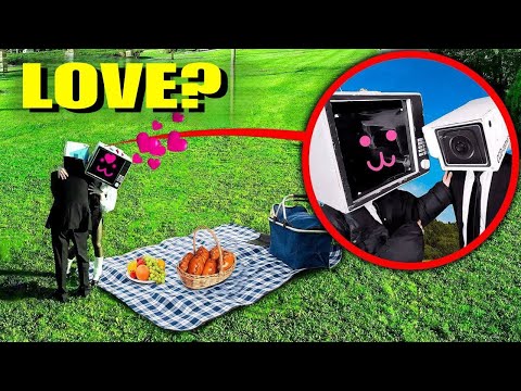 THEY’RE IN LOVE?! MY DRONE CAUGHT CAMERA MAN & TV WOMAN ON A DATE! (Skibidi Film)