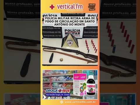 POLÍCIA MILITAR RETIRA ARMA DE FOGO DE CIRCULAÇÃO EM SANTO ANTÔNIO DO MONTE