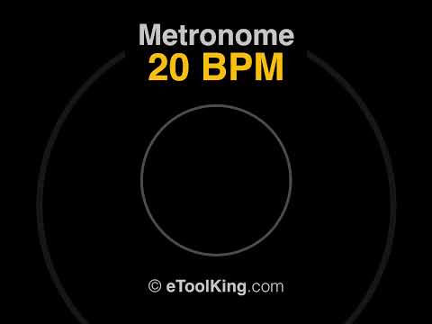 20 BPM Metronome | visual | voice | accent | music | jogging | running | 4k | new