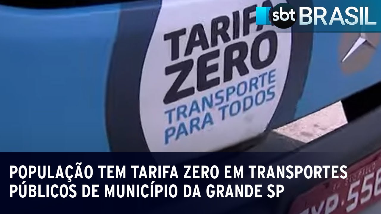 População tem tarifa zero em transportes públicos de município da grande SP | SBT Brasil (29/09/23)