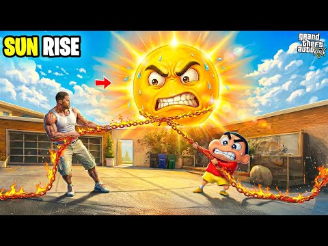 Franklin Finally Bring Giant SUN to His HOME😱 Shocking Day For Shinchan