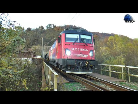 🚊LEMA 480 048-4 & Marfar cu Cisterne EP Rail Tanker Train in Orșova - 13 November 2021