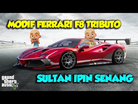 Modif Ferrari F8 Lamborghini Kalah Sultan Upin Ipin Senang - GTA V Upin Ipin Episode Terbaru 781