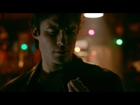 TVD 8x9 - Damon staring at Elena's necklace | Delena Scenes HD