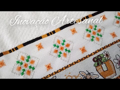 Pano de Prato bordado a mão
