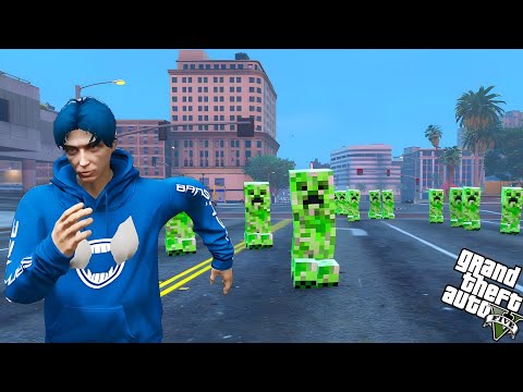EPIC GTA 5 MOD: Creepers Invade City - ERWIN GAMING