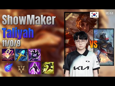 ShowMaker Mid Taliyah vs Viktor lol KR solo rank Full Game 15.24 | 쇼메이커 탈리야 vs 빅토르