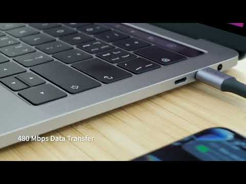 Кабель Ugreen US535 USB-C на USB-C PD 3.1 240W 5A 2 м нейлоновый черный - фото 2 - id-p1980182511