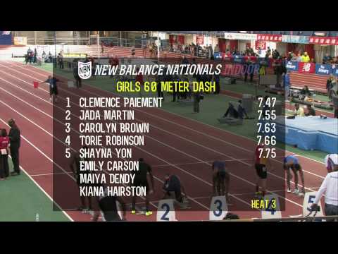 Girls 60m Semi Heat 3 - New Balance Nationals Indoor 2013