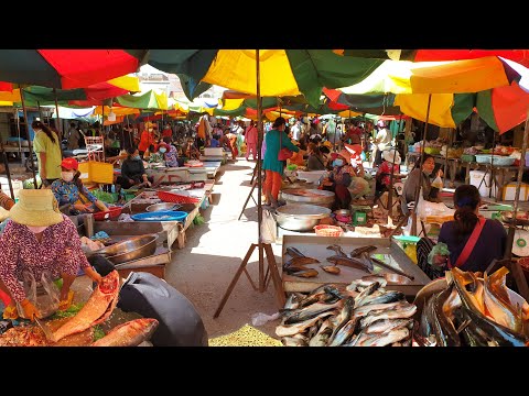 Everyday Fresh Foods For Sales In Phnom Penh Market - Amazing Street Food Tour @ Chhbar Ampov Market