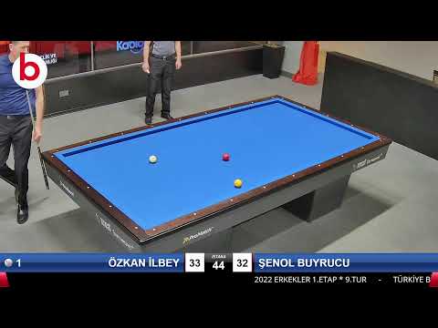 ÖZKAN İLBEY & ŞENOL BUYRUCU Bilardo Maçı - 2022 ERKEKLER 1.ETAP-9.TUR