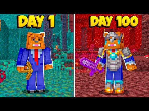 JeromeASF - I Survived 100 Days In The Minecraft Nether