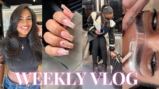 HIGH maintenance vlog ♡ (hair cut, brow lamination, lash extensions, nail appointment, waxing +)