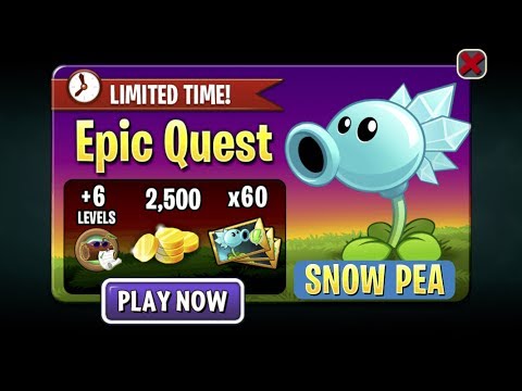 Epic Quest - Snow Pea - MAX Level Plants