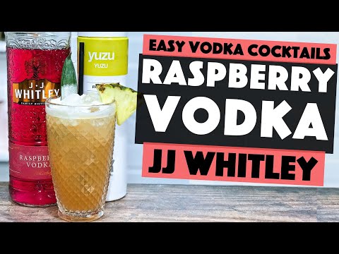 Raspberry Vodka Cocktail | a YUZU & MANGO Fizz