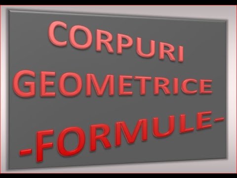 Corpuri geometrice - formule