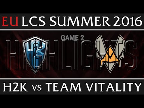 H2K vs Vitality Game 2 Highlights, Week 8 EU LCS Day 1 Summer 2016 - H2K vs VIT G2