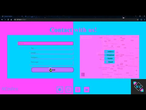 Animated Contact Us Section With Map - Part 1 HTML CSS vid-07