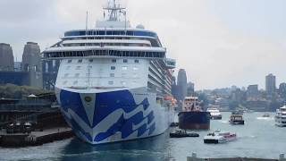 Majestic Princess Cruise ship docked at Sydney Overseas Passengers Terminal, 04/02/20