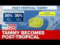 Tammy Becomes Powerful Post-Tropical Cyclone But Could Redevelop Near Bermuda