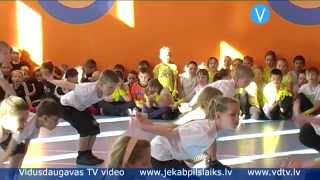preview picture of video 'Jēkabpils pamatskolā norisinās „Aerobikas jampadracis'