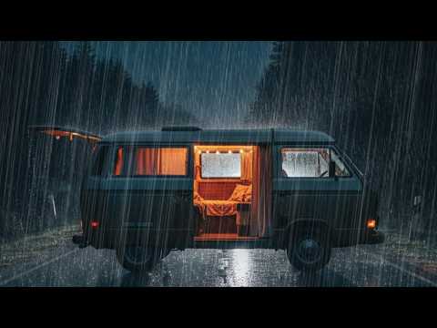 Heavy Rain for Deep Sleep 10 Hours Black Screen Powerful Storm Sounds No Thunder Steady Rain Therapy