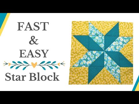 Sew 8 Point Star Quilt Block - Fast and Easy Quilt Block Sewing