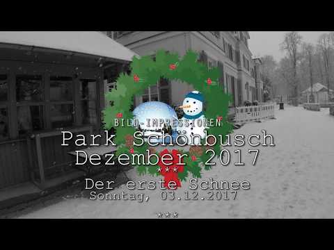 Park Schönbusch im Dezember 2017 - Der erste Schnee